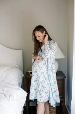 LAKE Pima Maternity Nightgown In Fleur