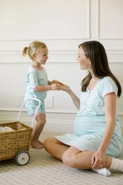 LAKE Pima Maternity Nightgown In Spritz