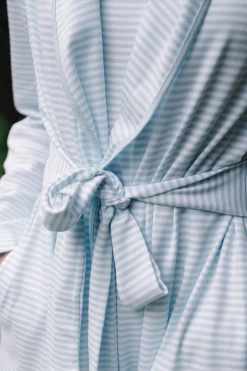 LAKE Pima Robe In Porcelain