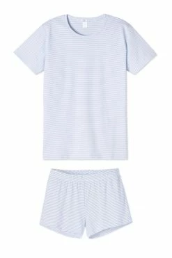 LAKE Pima Weekend Shorts Set In French Blue