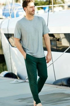 LAKE Men's Bamboo Lounge Pants In Forest