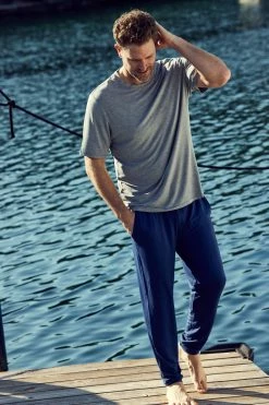 LAKE Men's Bamboo Lounge Pants In Navy Best Sellers