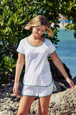 LAKE Women Pima Shorts Set In Iris