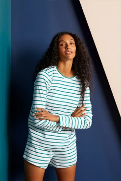 LAKE Pima Long-Short Weekend Set In Emerald Sleep