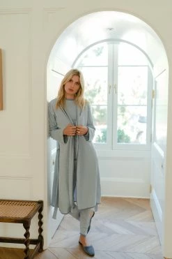 LAKE Women Pima Robe In Aura