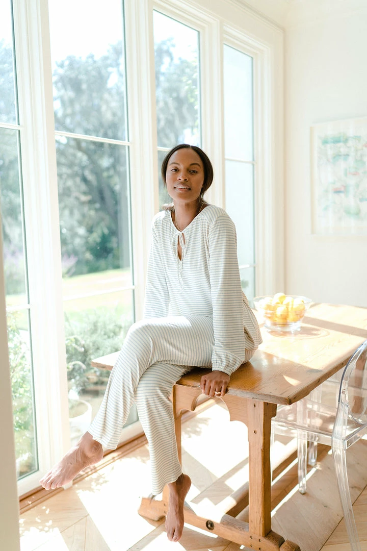 LAKE Women Midnight Pajama Set In Fog