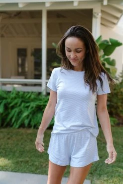 LAKE Pima Weekend Shorts Set In French Blue