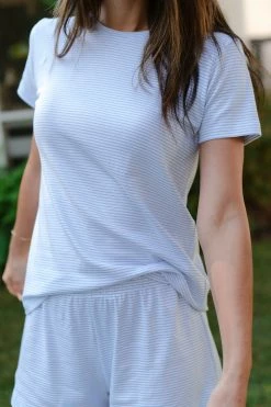 LAKE Pima Weekend Shorts Set In French Blue