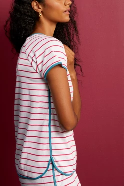 LAKE Pima Shorts Set In Ruby Sleep