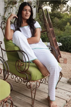 LAKE Women Pima Short-Long Set In Iris