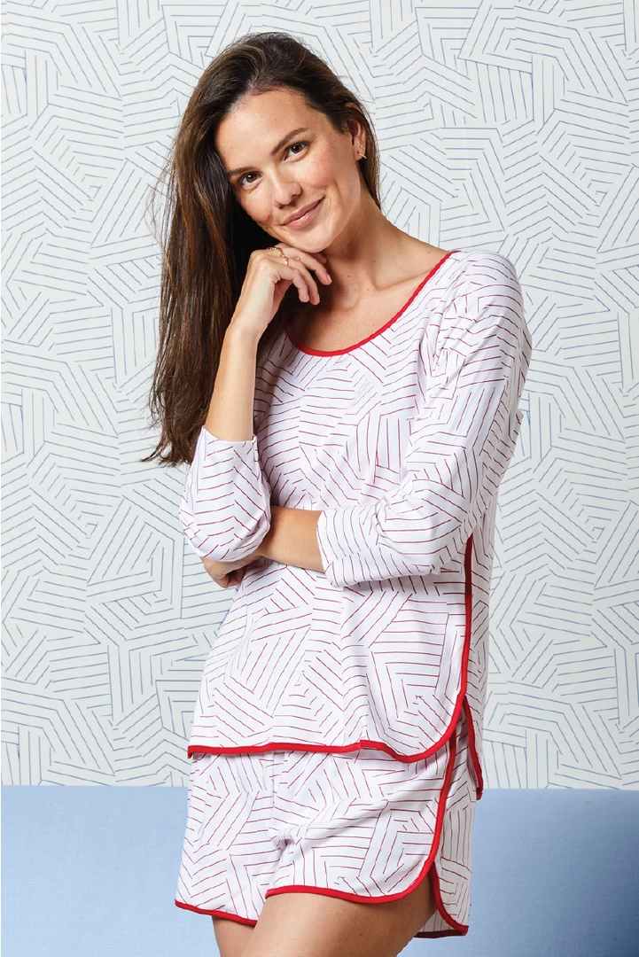 Schumacher X LAKE Pima Long-Short Set In Red Women