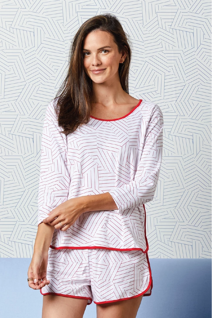 Schumacher X LAKE Pima Long-Short Set In Red Women