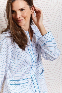 Schumacher X LAKE Poplin Piped Shorts Set In Cobalt