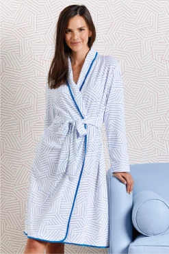 Women Schumacher X LAKE Pima Robe In Cobalt