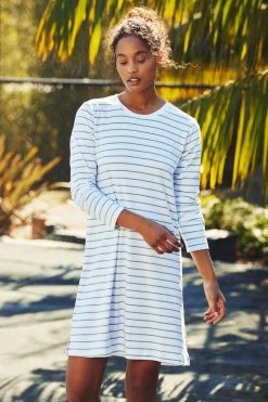 LAKE Women Pima Long Sleeve Weekend Nightgown In Court