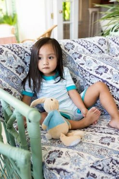 LAKE Kids Shorts Set In Turquoise Ombre