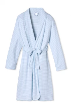 LAKE Pima Robe In Porcelain