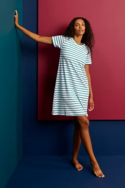 LAKE Women Pima Weekend Nightgown In Emerald