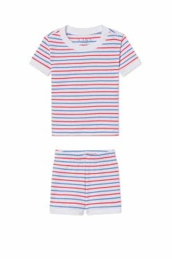 LAKE Baby Shorts Set In Americana Stripe New Arrivals