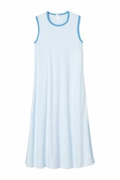 LAKE Pima Midi Tank Gown In Atlantic