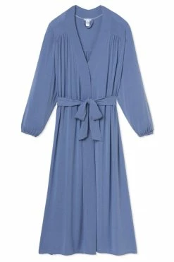 LAKE DreamKnit Midi Robe In Aura Women