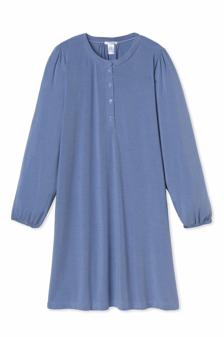 LAKE Women DreamKnit Henley Nightgown In Aura