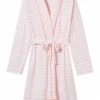 LAKE Pima Short Robe In Bellini Ombre