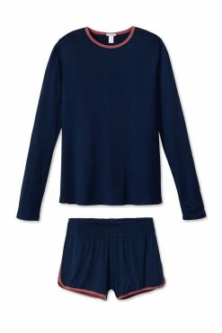 LAKE Women DreamKnit Vintage Long-Short Set In Camp