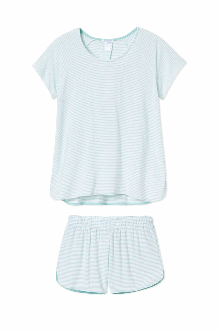 LAKE Women DreamKnit Shut Eye Shorts Set In Caribbean