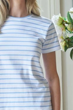 LAKE Women Pima Weekend Nightgown In Cerulean