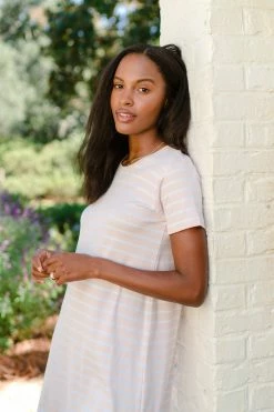 LAKE Women Pima Weekend Nightgown In Cherry Blossom