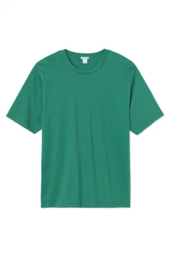 LAKE Men's Short Sleeve Pima Tee In Classic Green