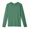 LAKE Men's Long Sleeve Pima Tee In Classic Green