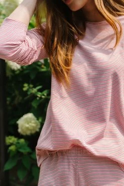 LAKE Pima Long-Long Weekend Set In Classic Red Women