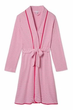 LAKE Pima Robe In Classic Red