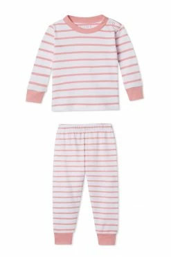 LAKE Organic Pima Baby Long-Long Set In Dusty Rose