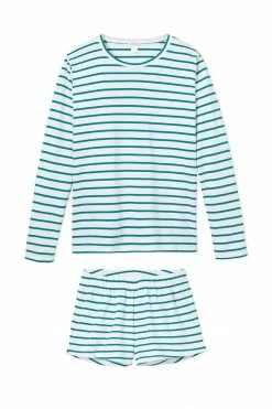 LAKE Pima Long-Short Weekend Set In Emerald Sleep