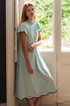 LAKE Patio Midi Dress In Spruce