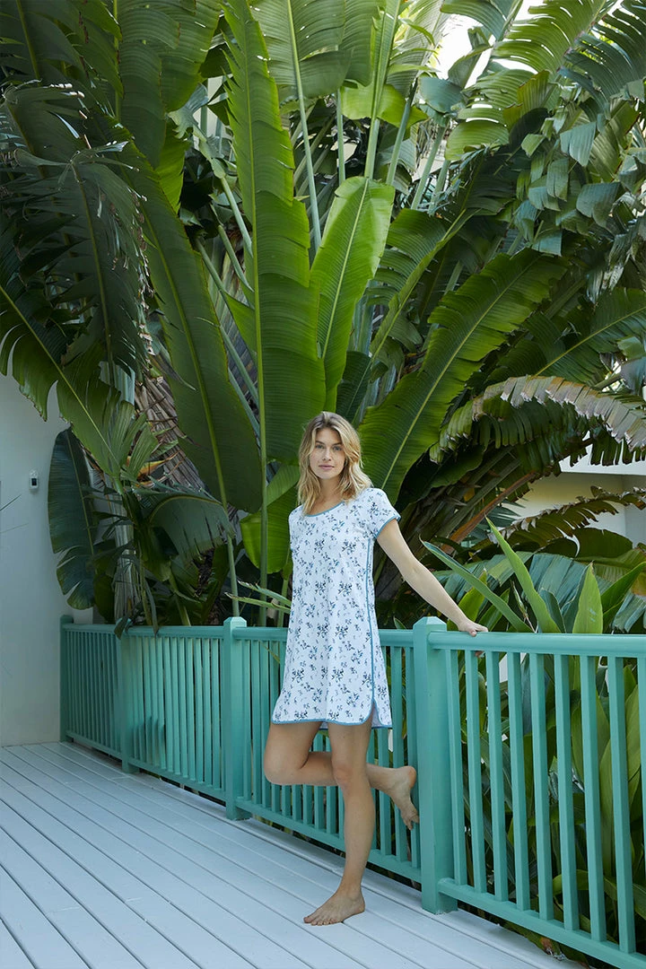 LAKE Pima Nightgown In Fleur