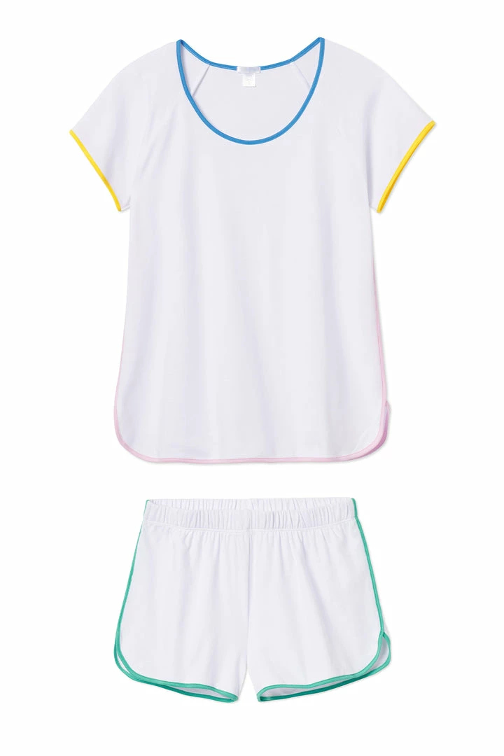 LAKE Pima Shorts Set In Fresca