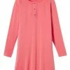 LAKE Women Henley Nightgown In Persimmon
