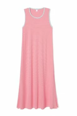 LAKE Pima Midi Tank Gown In Hibiscus