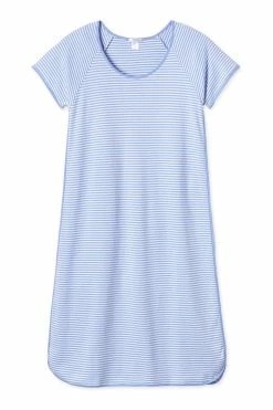 LAKE Women Pima Long Nightgown In Hydrangea