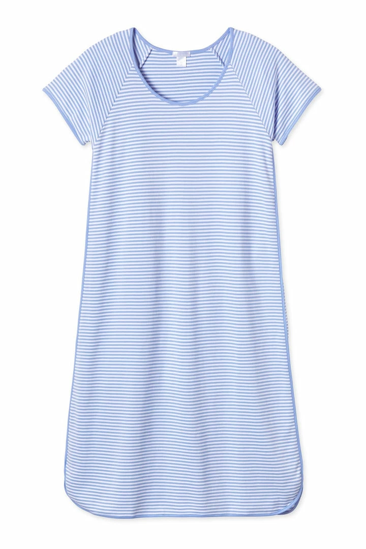 LAKE Women Pima Long Nightgown In Hydrangea