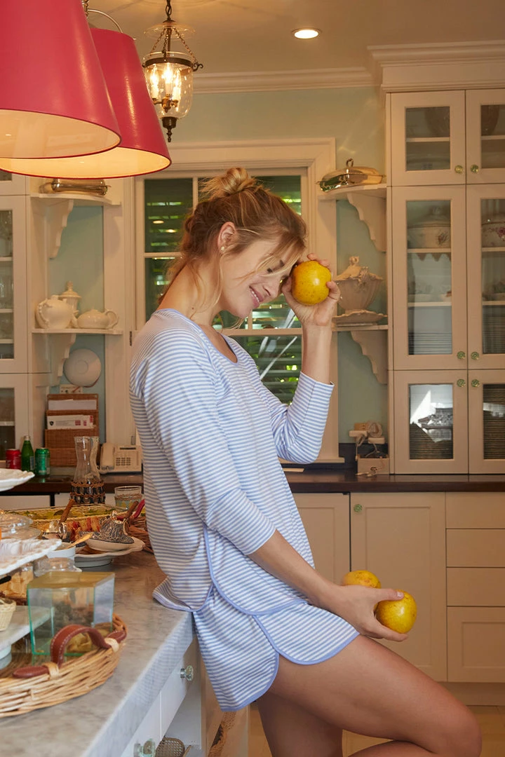 LAKE Pima Long-Short Set In Hydrangea