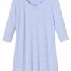 LAKE Pima Maternity Long Sleeve Nightgown In Hydrangea