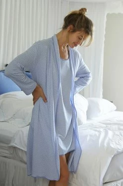 LAKE Pima Nightgown In Hydrangea