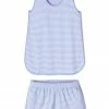 LAKE Women Pima Tank-Short Set In Hydrangea