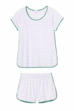 LAKE Women Pima Shorts Set In Iris