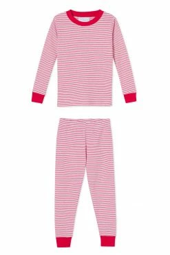 LAKE Kids Long-Long Set In Classic Red